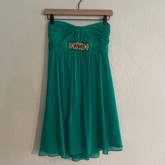 BCBGMAXAZRIA Silk Mini Babydoll Dress - Picture 2 of 9